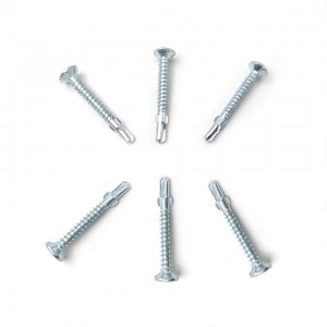 Double flat head with Nibs under head self drilling screws