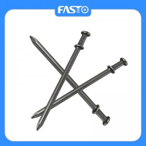 Manufacturer for Twisted Shank Galvanized Roofing Nails - Polishing duplex 3.34*67 Double Headed Nails – FASTO