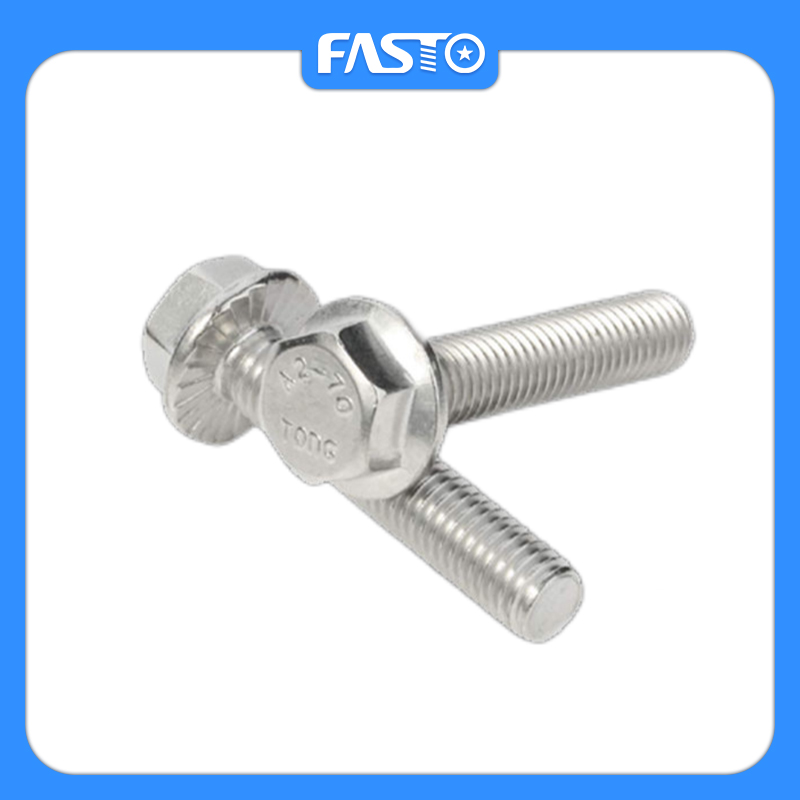 Hot Selling for Carbon Steel 1/4″ Yellow Galvanized Serrated Hexagon Hex Head Flange Bolt