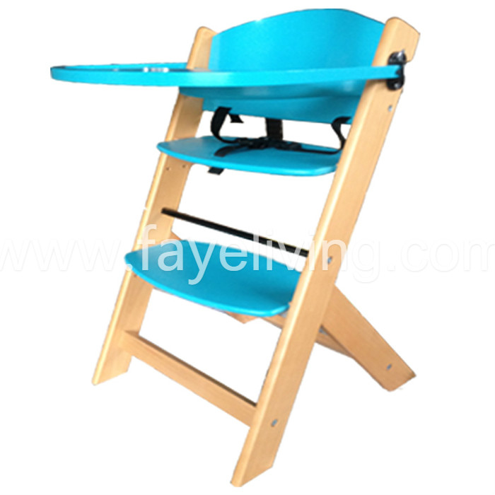 Discount wholesale Baby Wooden High Chair - EN14988 Solid Pine Wood Baby Feeding Chair Baby High Chair – Faye