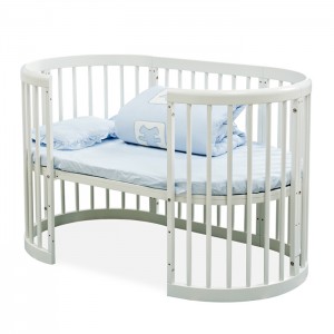 5in1 Oval Baby Cot Multifunctional Round Baby Bed