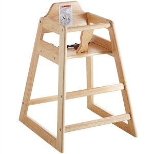 Restaurant Stackable Solid Wood Baby Highchair