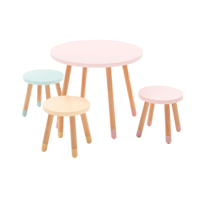 Modern Colorful Kids Playtable and Stool Chair set Featured Image