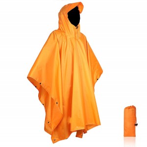 Tear-resistance fashionable rain poncho with drawstring hood for sale USD5.5-USD6
