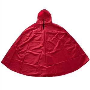 Bright color anti-tear material polyester coated PU rain poncho