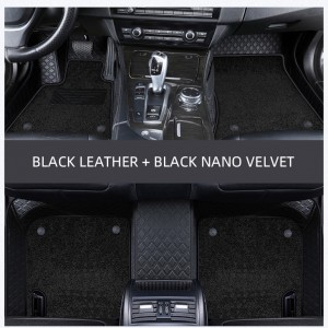 Luxury double-layer 3D 5D 7D car mats car floor mats with silkcarpet