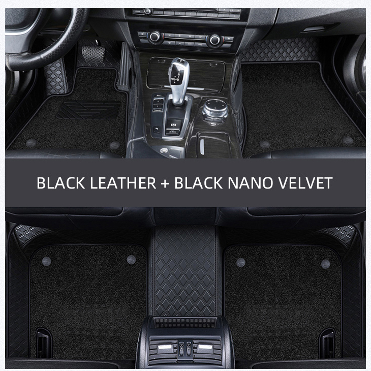 Wholesale Luxury double-layer 3D 5D 7D car mats car floor mats with  silkcarpet Manufacturer and Factory