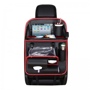 PU Leather Premium Car SeatBack Organizer Travel Accessories