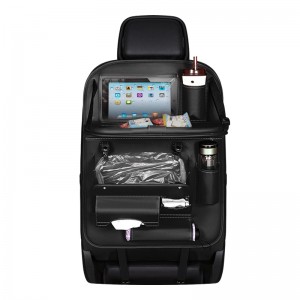 PU Leather Premium Car SeatBack Organizer Travel Accessories