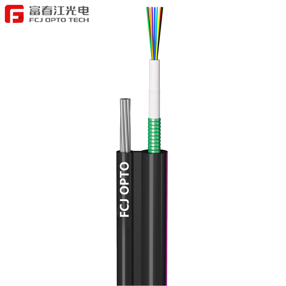 GYXTC8S Aerial Overhead Self Supported 12 Or 24 Core Singlemode Outdoor Armored Fiber Optical Cable Featured Image