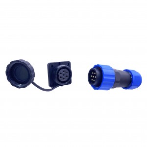 SD20-7C 7 Pin IP68 Power Connector Male Plug Female Square Socket