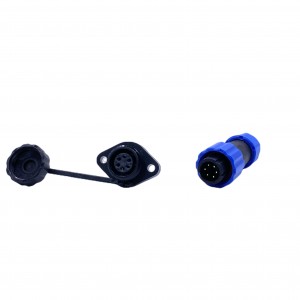 SD13-6A 6 Pin IP67 Waterproof Power Male Plug Female Diamond Flange Socket
