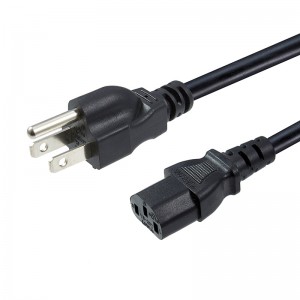 NEMA 5-15P to IEC 320 C13 Power Cords Black