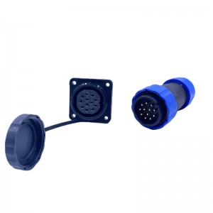 SD28-12C IP67 Rear Mounted Nut Power Connector Male Plug Female Socket