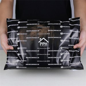 Double Slef Adhesive Strip Custom printing black mailer bag
