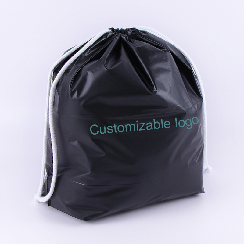 High quality custom own logo biodegradable clothing draw string bags (4)