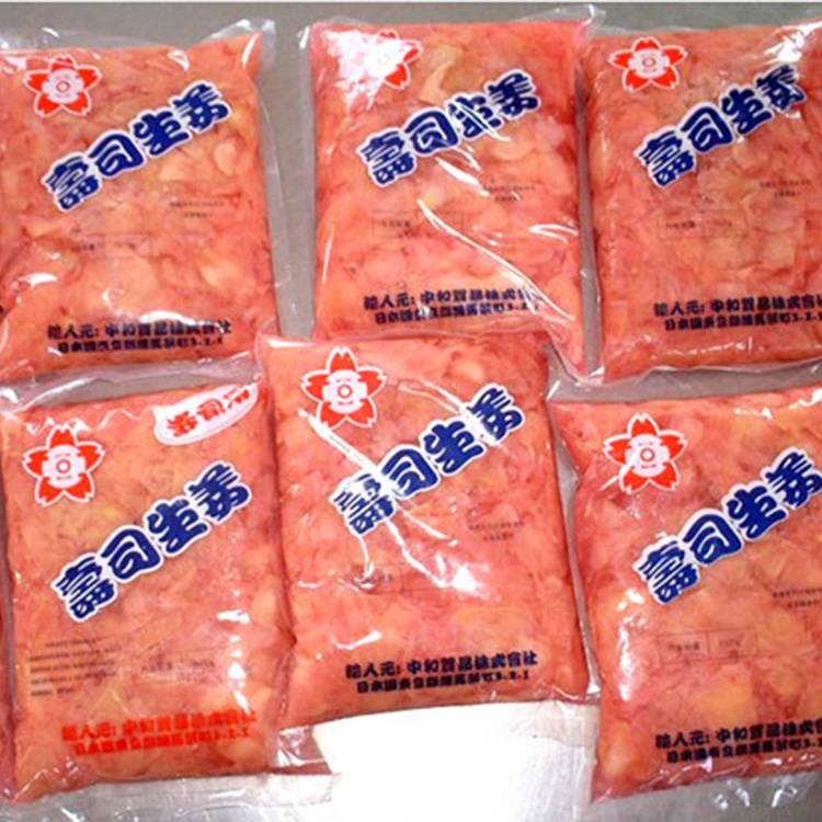 China Cheap price Low Price Hot Sale Pickled Sushi Ginger Sushi Gari - 1KG/BAG RUSSIAN RECIPE pink Pickled  Sushi Ginger With 400g Liquides – Feifan