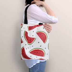 Reusable fruit print holiday tote bag Summer shopper