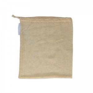HOT SALE natural cotton mesh bag vegetable fruit drawstring bags produce bag