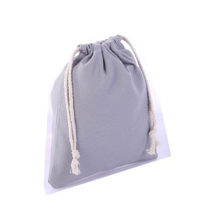 Custom Drawstring bag polyester Cotton gift bag with rope