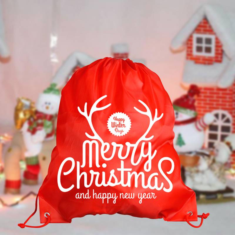 Low price for Personalize Drawstring Bag For Kid - Cheap cute nonwoven christmas drawstring bag for gift – Fei Fei