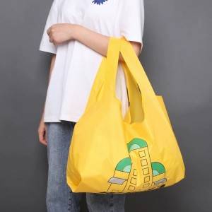 China New Product Non Woven Bag Shopping - Colorful sublimation printing easy carry grocery polyester RPET shopping bag – Fei Fei