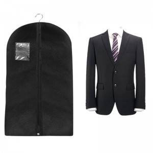 Garment Bag Sale - Custom non woven polypropylene black wedding dress garment suit cover bag wholesaletravel nonwoven foldable cloth garment bag – Fei Fei