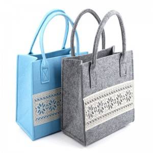 Fashion Felt handbag reusable tote shopping bag for woman