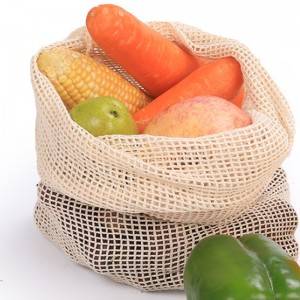 Eco-friendly reusable fruit vegetable cotton mesh bags