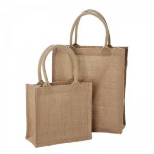 Blue Shopper Bag - Wholesale Customized Natural Gunny Eco-Friendly Jute Tote Bag Recycle Jute Shopping Bag – Fei Fei
