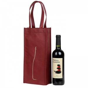 Hot Sale BSCI Customized Red Non Woven 1 / 2 / 4 / 6 Bottle Wine Carrier