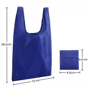 Large Recycle Waterproof and Machine Washable RPET foldable shopping Bags