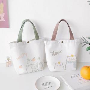 Reusable Cotton Canvas shopping tote bags with custom printed logo