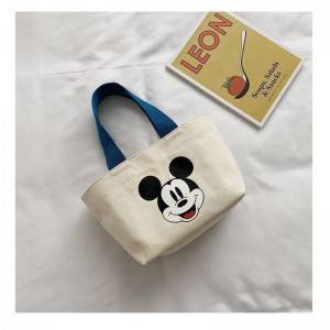 Reusable Cotton Canvas shopping tote bags with custom printed logo