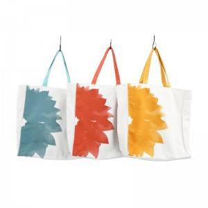 Reusable custom fashion shopping foldable printed cotton canvas tote bag