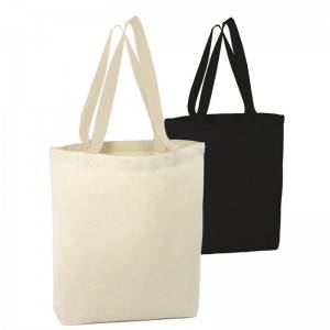 Reusable plain ladies handbag cotton canvas shopping tote bag