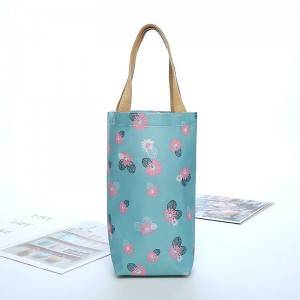 Reusable polyester RPET wine bags with custom printed logo