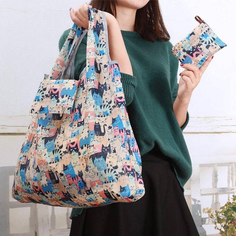 China Polyester Shopping Bag Foldable - Washable Eco Friendly Heavy ...