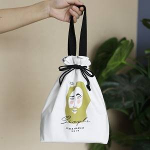Wholesale Waterproof Canvas cotton Reusable lunch cooler bag