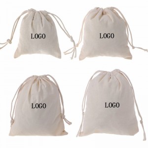 Custom Calico cotton drawstring muslin dust bag cotton drawstring bag with logo printing