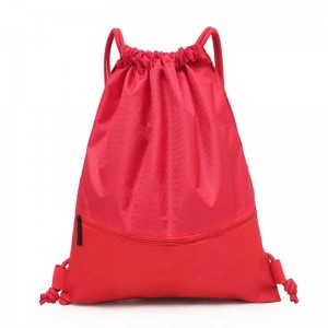 Large String Drawstring Nylon Bag Drawstring Bag Backpack