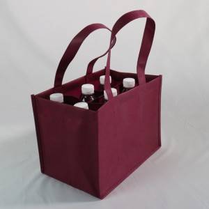 Canvas Shopping Bag Fashion - pp non-woven fabric 6 bottles wine carrier bag – Fei Fei