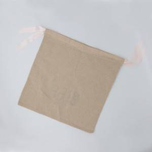 100% Recycled Cotton silk printed ribbon dust bag