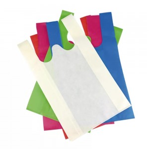 Cheap small supermarker grocery  t shit vest-nonwoven bag