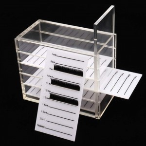 5 Layers Acrylic Clear False Eyelash Organizer Case (Lash Extensions not Included)