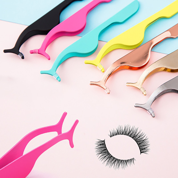 China New Product  Super Bond Eyelash Glue - Multi-color Lash Applicator False Eyelash Tweezers  – FELVIK