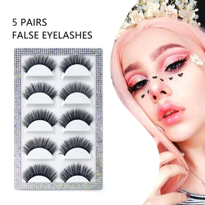 High definition Discount False Eyelashes - 5 Pairs Thick Faxu Mink Eyelashes  – FELVIK