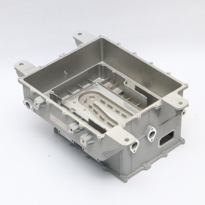 Carcasa de controlador de motor de fundición a presión de aleación de aluminio personalizada Cuberta de extremo do motor para vehículo eléctrico
