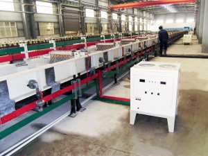 Galvanizing and copper plating production line
