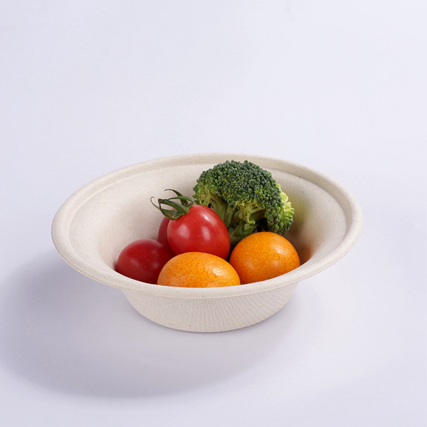 100% Original Biodegradable Sugarcane Bowl - 100% Compostable 12 oz. Paper Wide Bowl, Heavy-Duty Disposable Bowls, Eco-Friendly Natural Unbleached Bagasse, Hot or Cold Use, Biodegradable Made of S...